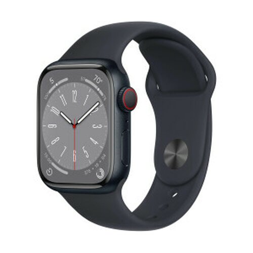 Apple Watch Series 8 Aluminium GPS + Cellular Midnight, Sportarmband midnight, MNHV3FD/A, 41mm - DE