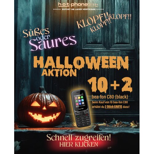 Halloween Aktion - bea-fon C80 Dual Sim (black) - 10 + 2