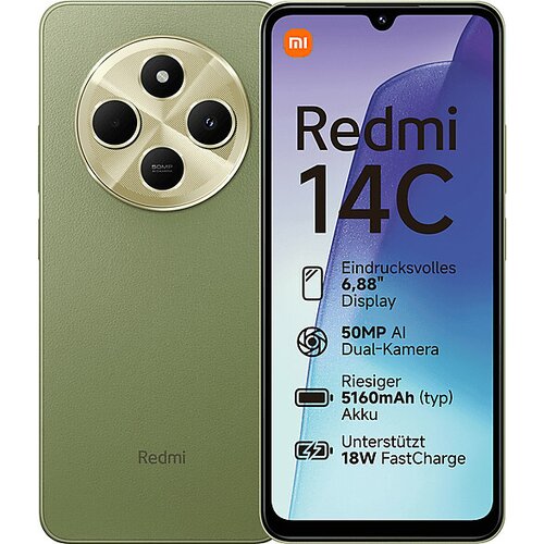 Xiaomi Redmi 14C Dual Sim 4GB RAM (sage green) - 128 GB - DE